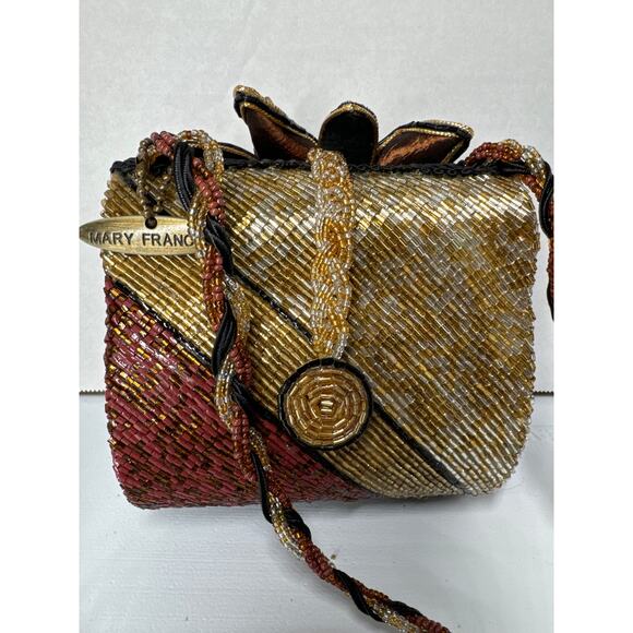 Mary Frances beaded flower small crossbody purse bag - Picture 5 of 8